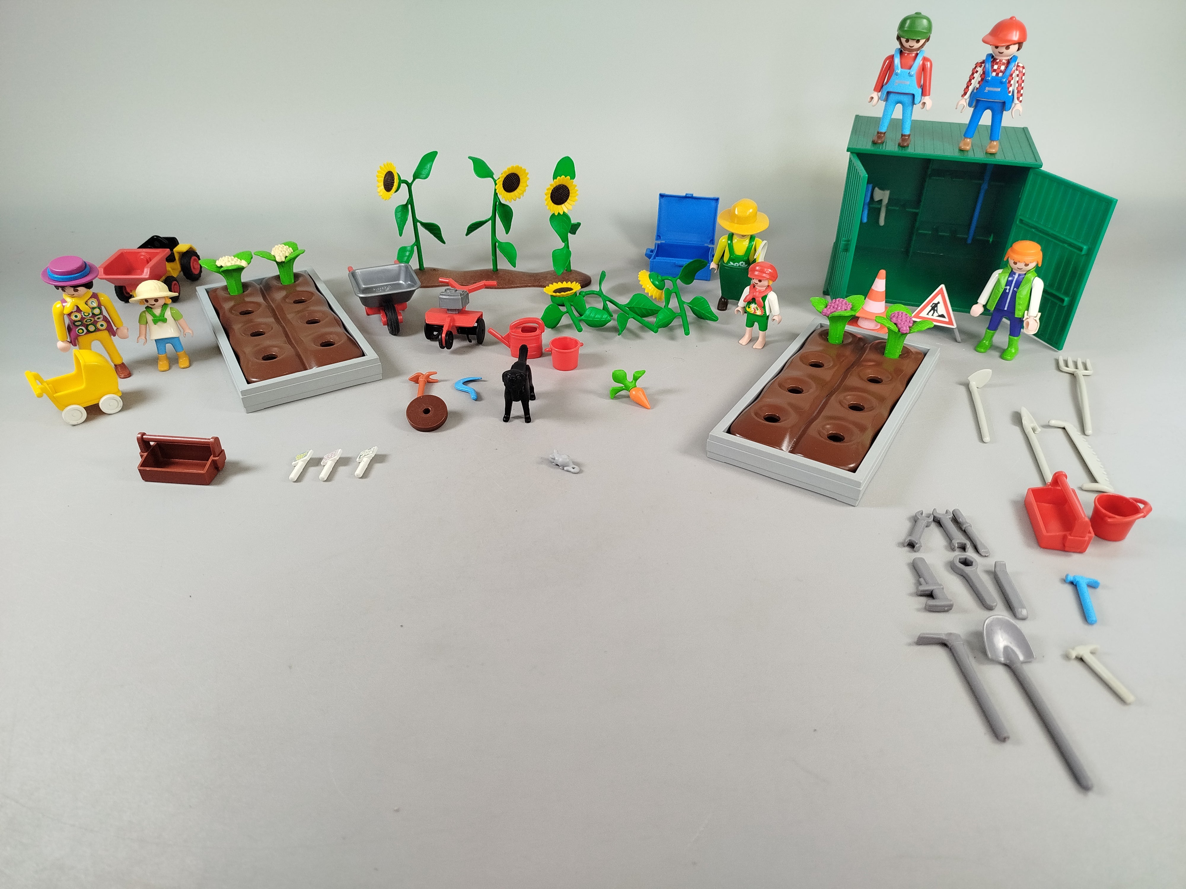 PLAYMOBIL Bundle Garten & Baustelle 3001 Bagger & Zubehör